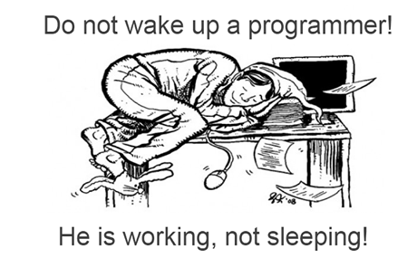 do not wake up a programmer