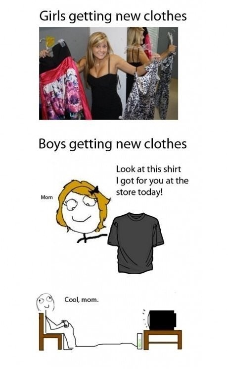 Getting Clothes  Boys Vs Girls  