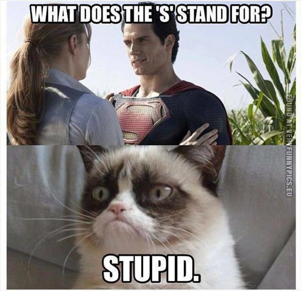Grumpy about Superman.