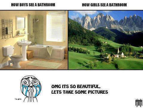 how boys see a bathrom
