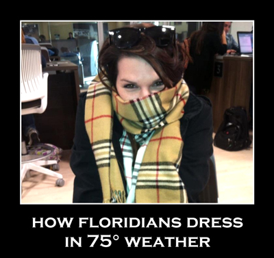 how floridians dress in weather