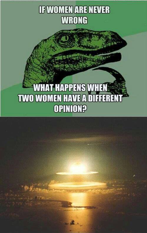 If women are never wrong