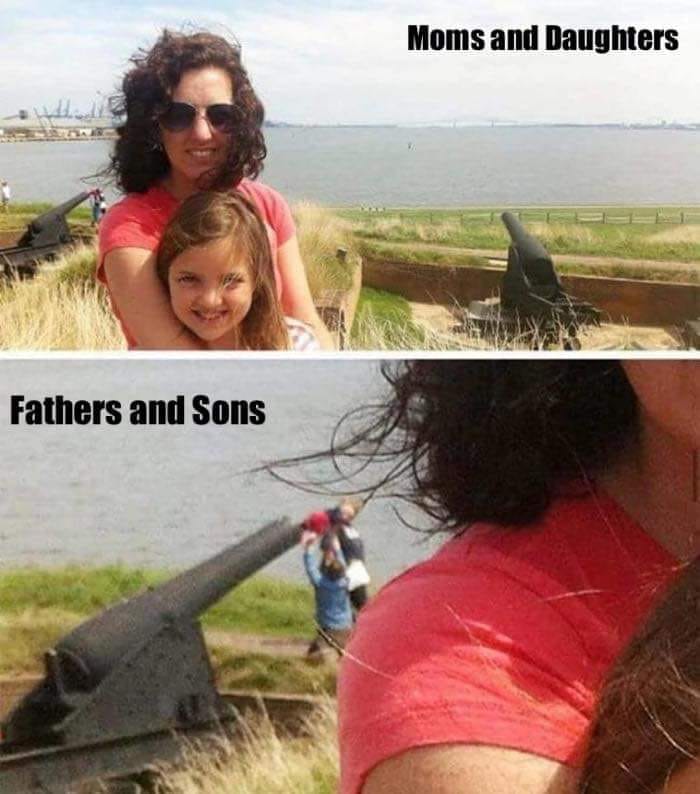 Moms and daughters vs Fathers and sons