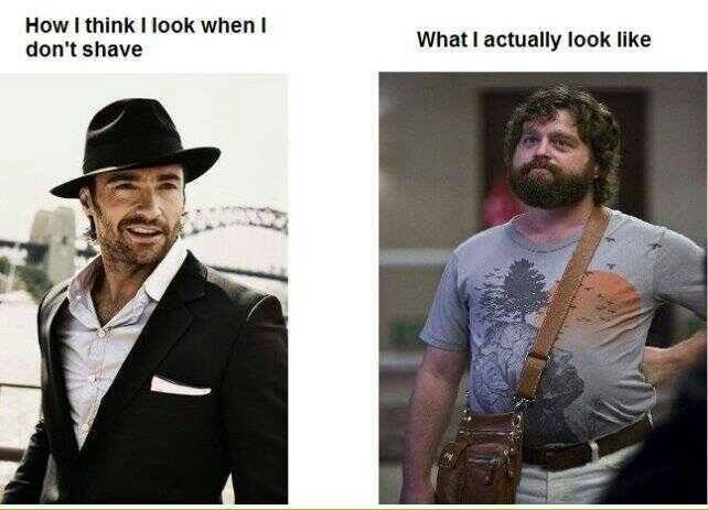Programmer think look when don't shave and what actually