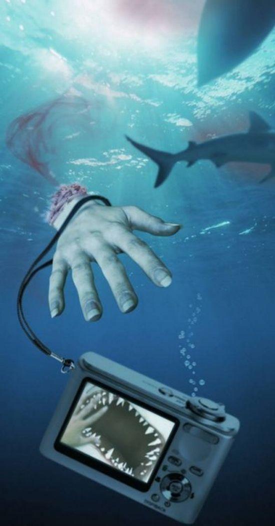 searching camera in the water