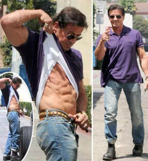 Sylvester Stallone 66 years old and still ripped 