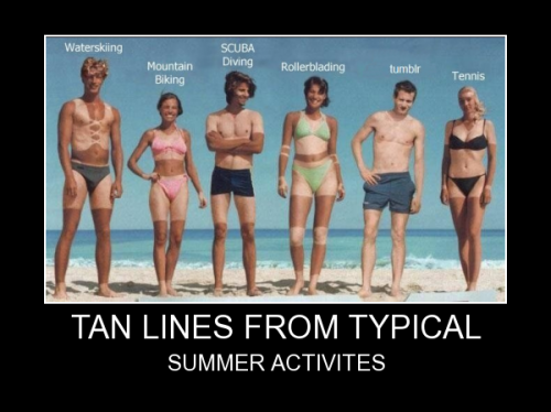 TAN LINES FROM TYPICAL